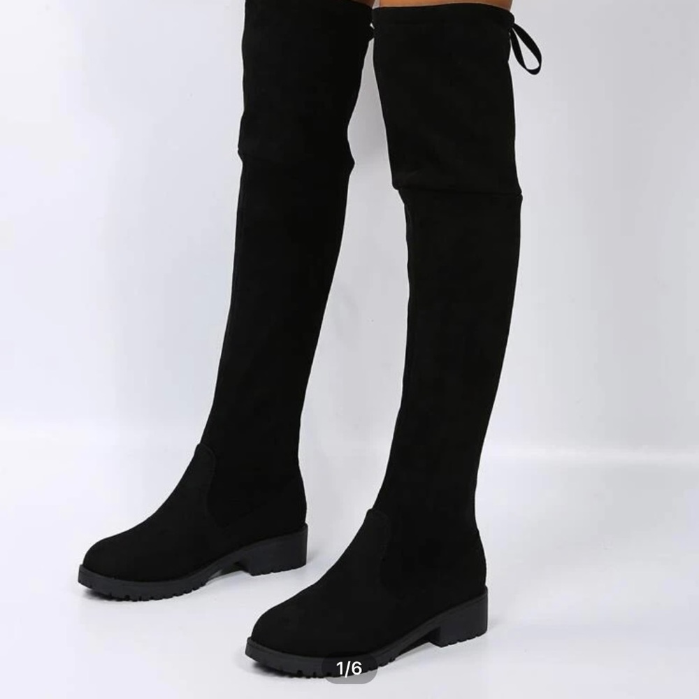 Black over the knee boots